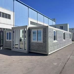 Maison container extensible préfabriquée 40 pieds 20 pieds 5 chambres, bâtiment préfabriqué, maison modulaire, Casa Modular