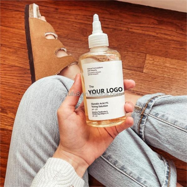 Blackhead Remover Toner OEM Cosmetic Factory 7% Glycolic Acid Fruit Acid Serum