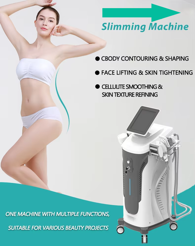 5IN1 Weight Loss 360 Degree Rotating 40K RF Vacumm Ultrasound Velashaping Slimming Machine