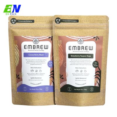 Biodegradable Kraft Paper Sachet Tea Bags With Custom Logo