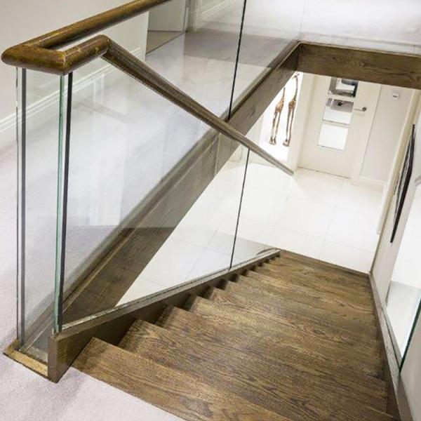 Aluminum U Profile Channel Glass Stair Railing With Glass Clamp Stair Handrail Top Rail Frame