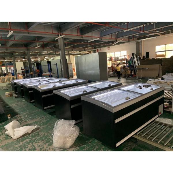 Hot Sale Supermarket Refrigeration Aht type Glass Island Icecream Freezer with certificate