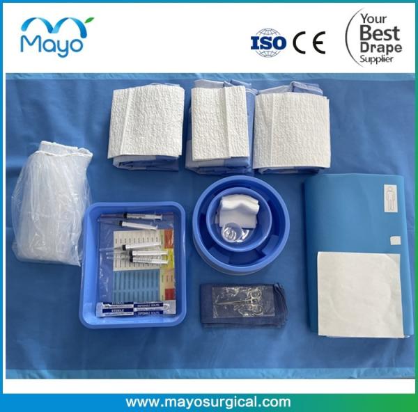 Disposable Sterile Surgical Cerebral Angiography Drape Pack Customized Nonwoven Fabric