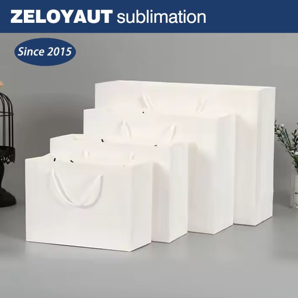 Paper Tote Bag Sublimation Blanks Reusable Shopping Bag Eco Friendly Custom with Logos Personalized for Women