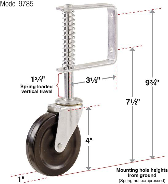 Versatile Morden Style Heavy Duty Iron Gate Wheel for Sliding Garden Fence Door
