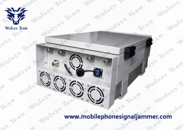 30W Each Band Prison Signal Blocker , Waterproof Drone Cell Phone Signal Jammer