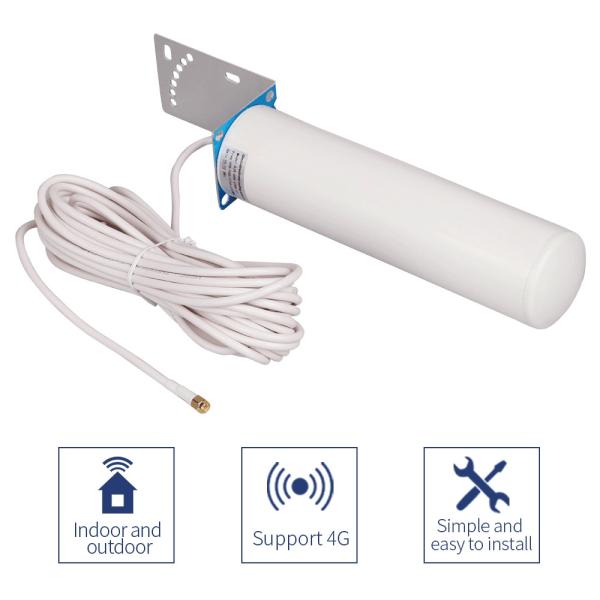 5G CPE Pro Router Outdoor Alta Ganho 15dBi Antenna 698-3800MHz com Impedância de 50 Ohm