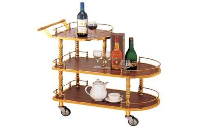 Equipamentos do serviço de sala, trole chapeados de cobre 770x400x825mm do licor para a cor dourada e vermelha do vinho