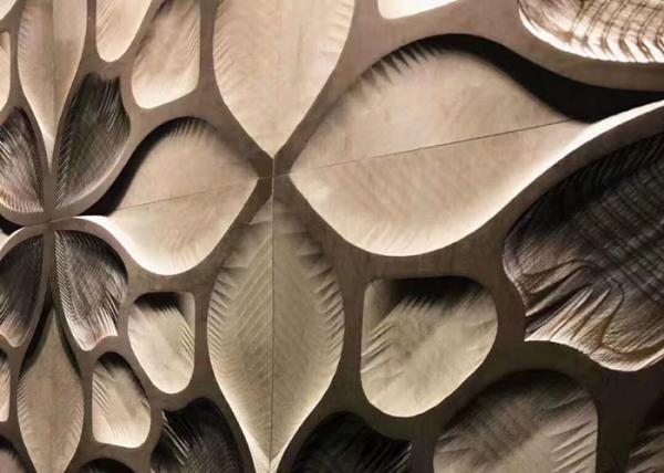 3D Flower Veins Natural Stone Wall Tile , Pearl Marble Tile Polished Surface