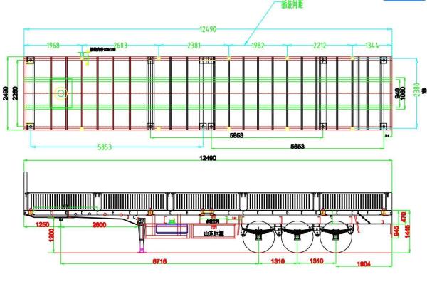 30-60tons Customized Extendable Hydraulic Transportation Sidewall Truck Trailer