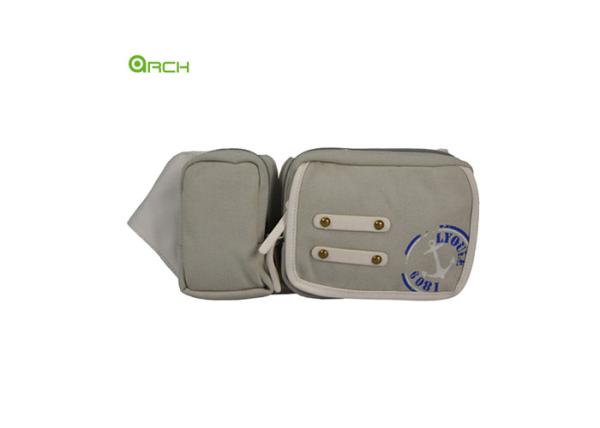 Canvas 600D Theft Proof Travel Accessories Bag Fanny Pack Zippered Pocket