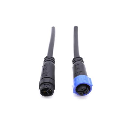 Self Lock LED Waterproof Connector M6 3 Pin Circular Straight