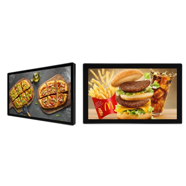 Tela fina super da propaganda do LCD 55 polegadas fixada na parede para o restaurante
