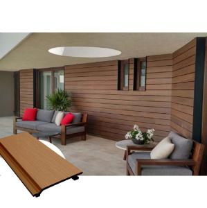 Dark Teak Fireproof Composite External Cladding Easy Installation