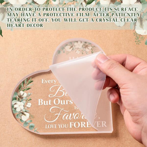 Акриловый щит в форме сердца для свадебного подарка