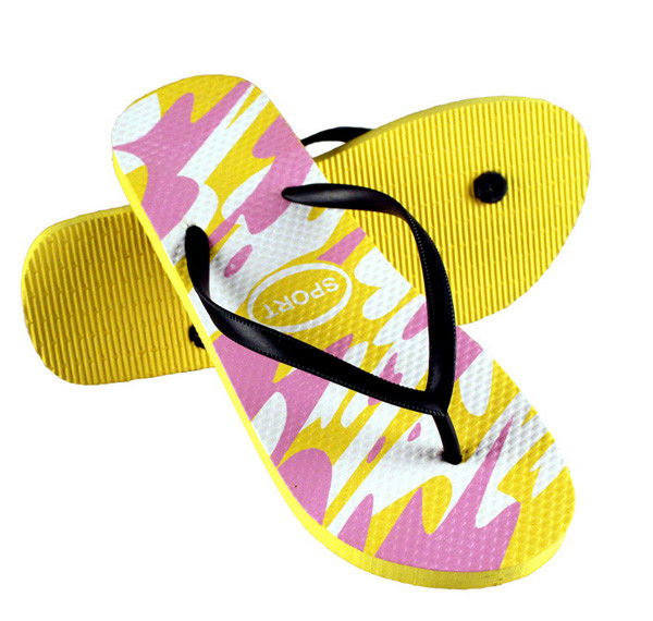 V strap full color printed  Women Flip flops  thongs slipers manufacturers