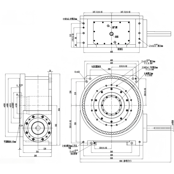 Automotive Welding Programmable Rotary Index Table Free Stop