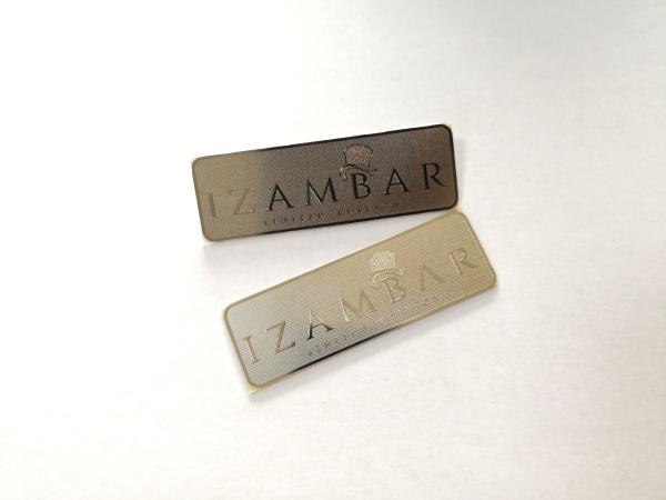 Durable Metal Label Plates , Stainless Steel Bag Or Clothing Name Plate Brand Tag