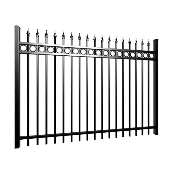 Garden Decoration Spearhead Metal Fence 358 Tubular Iron Fencing 1.8x2.4m