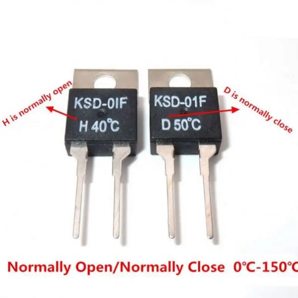 Auto Reset KSD-01F Miniature Thermal Switch for AC120V/220V & DC48V