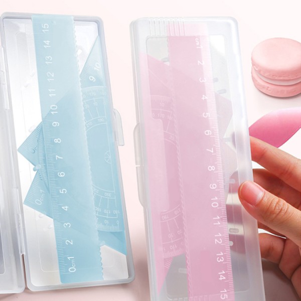 Wholesale Student High Quality Stationery Set Small Plastic Rulers For School