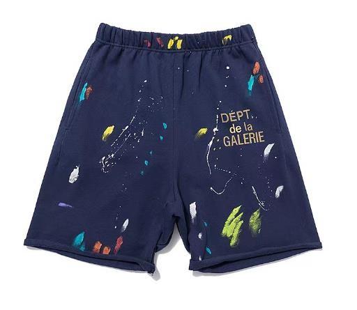 OEM Small Quantity Garment Manufacturer Unisex Street Graffiti Splash Paint Casual Five Point Pants
