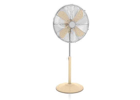 16 Oscillating 4 Blade Electric Retro Floor Standing Fan Metal Brass style