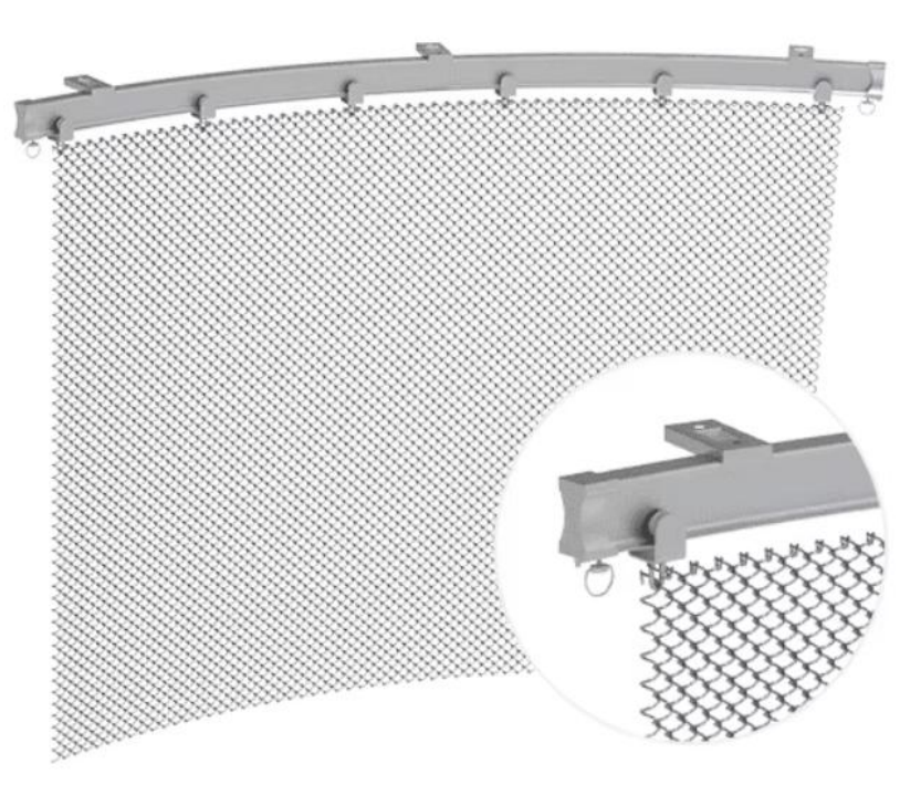 restaurant room divider decorative Aluminium Mesh Fabric Chain Link Door shower wire mesh Netting coil drapery Metal Curtain