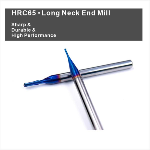 Micro Diameter Solid Carbide End Mill High Precision With TiAlN Coating