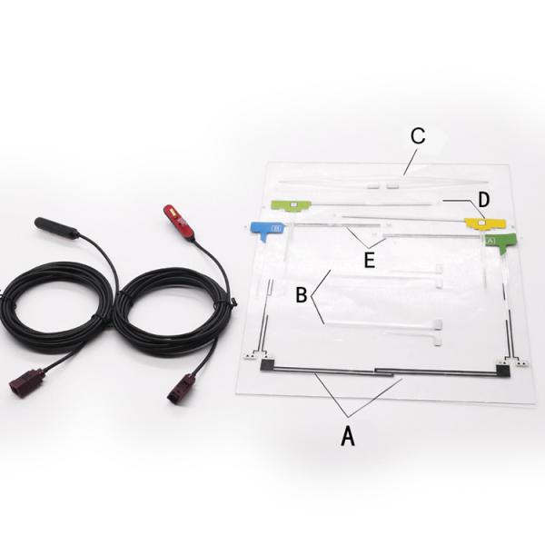 Car ISDB DVB Atsc Tv Antenna 20dBi Universal Indoor Green Film