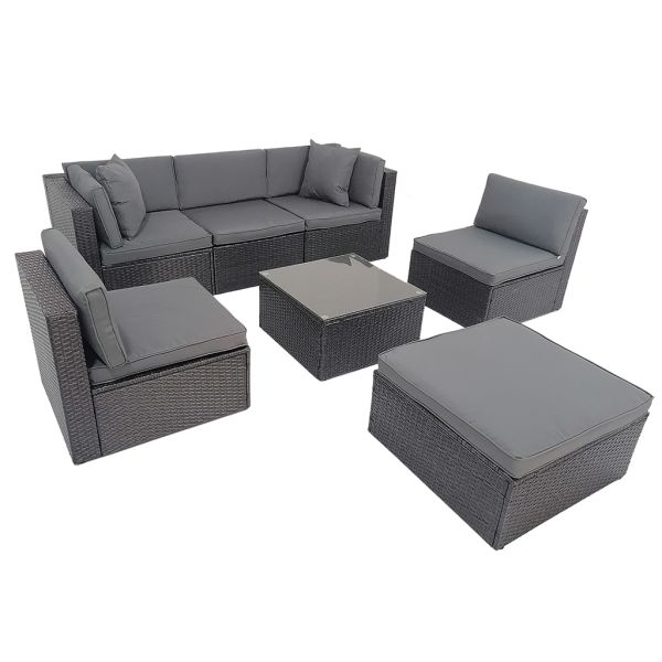 Outdoor Furniture Modern Garden Set Luxury Commercial  Wicker Sectional Patio Leisure Sofas