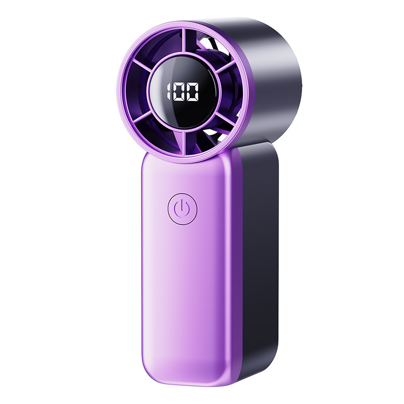 USB Rechargeable Turbo Fan , Portable Handheld Cooling Fan With Strong Wind