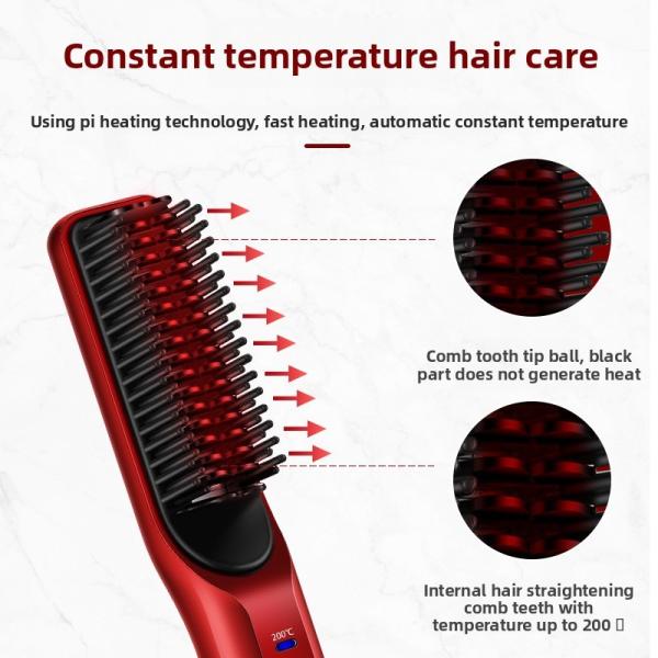 ANBOLIFE Wireless Rechargeable Mini Hair Straightener with Ceramic Plates for Home Use