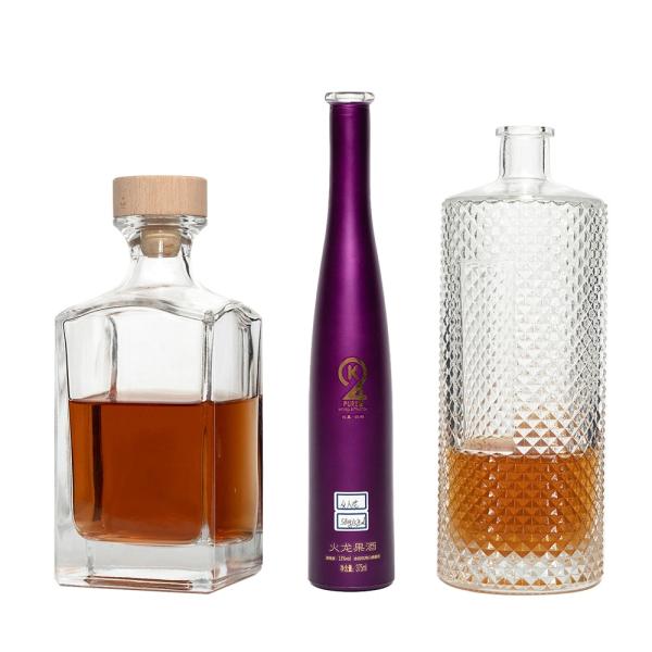 500ml 700ml 750ml Bulk Empty Whisky Rum Brandy Drink Glass Liquor Bottles for Wine