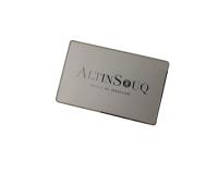 Superficie personalizada grabada logotipo modificado para requisitos particulares del espejo de las tarjetas de visita del metal