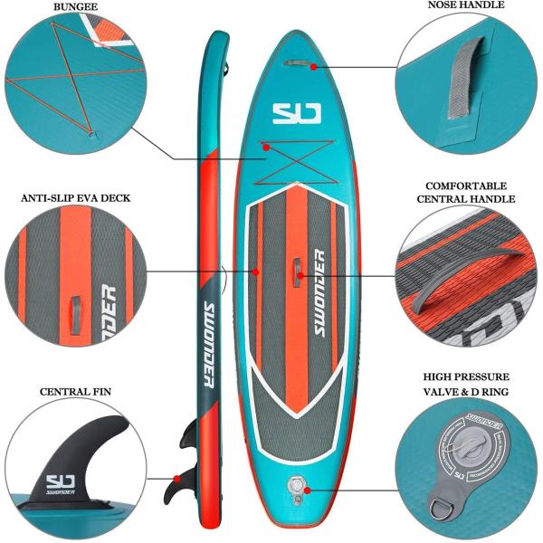 Portable 6 Inch 300 LBs Family Inflatable SUP For Youth