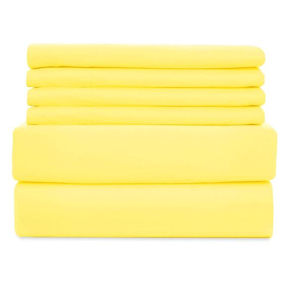 National Standards Color Fastness Grade Bamboo 2200 Series Brushed Microfiber Sheet Set 6pcs