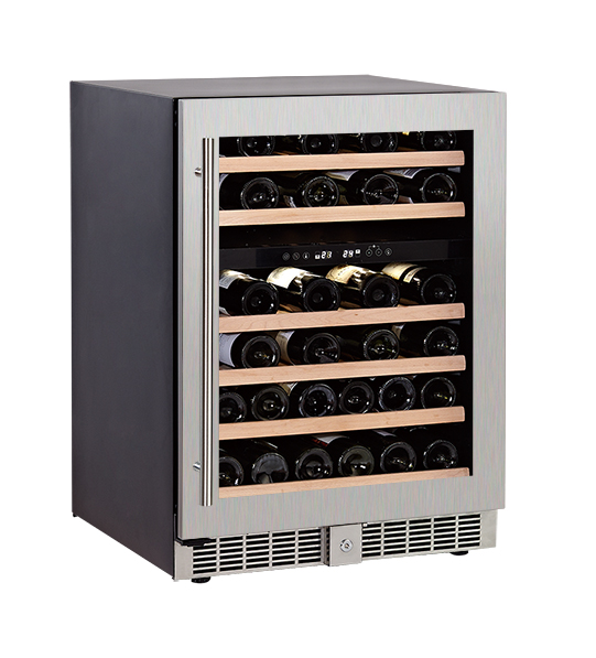 46 Bottles Luxury Modern Digital Control Dual Zone Wine Cooler,Hotel home Built-in Wine Refrigerator
