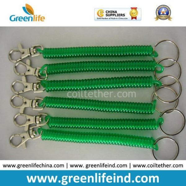 Plastic Custom Color Size Red Spring Spiral Key Holder Lanyard