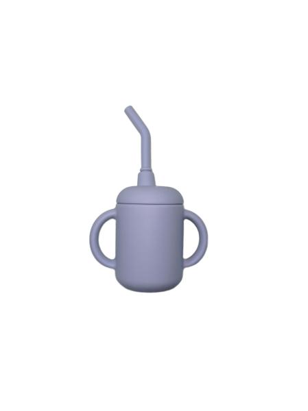 Leak Proof Silicone Baby Cup With Handle Antifall Capacity Is 120ml With Size Is 10.5*7.3cm*6.1cm And Weight Is 113 Gram