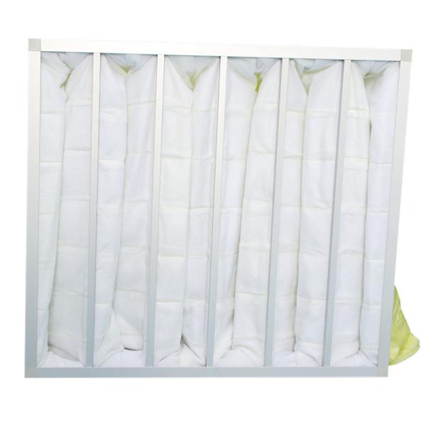 Fogo - filtro de ar retardador AHU/material F8 não tecido amarelo do bolso com 6 sacos