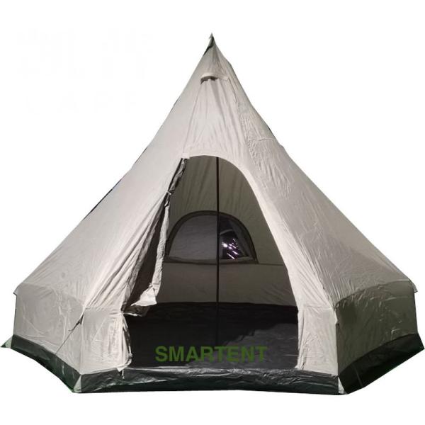 360 X 360 X 280CM Outdoor Pyramid Camping Shelter Tent With 1 - 2 Ventilation Windows