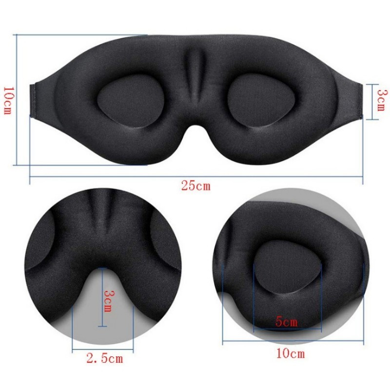 3D Contoured Cup Sleeping Eye Mask Eye Shade Cover For Blocking Out Light