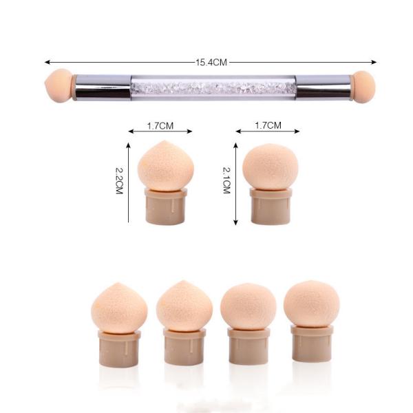 Customizable Double Nail Art Brush Acrylic Water Drill Filling Brush Rod Dizzy Dye Pen