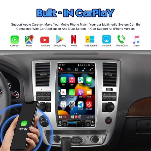 12.1 дюймовый головной блок GPS навигационный мультимедийный проигрыватель для 2006-2015 Nissan Amanda Android Wireless Carplay BT 4G