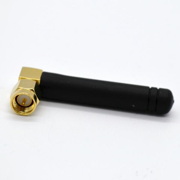 Small Radio Transceiver Rubber GSM GPRS Antenna with SMA Bending Male Connector