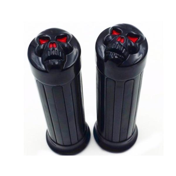 Skull Style Motorcycle Modification Parts Chormed Harley Davsion 25mm Handgrips