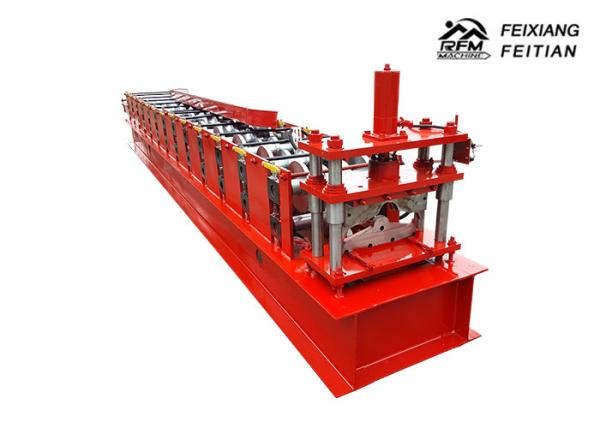 Popular Metal Roof Roll Forming Machine 0.3 - 0.8mm Thickness With Hydraulic Cutter