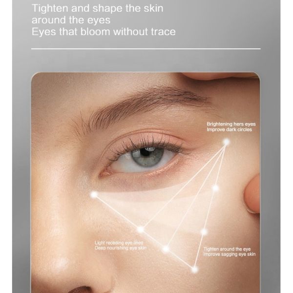 OEM Customized Private Label Eye Mask Niacinamide Hyaluronic Acid Freeze Dried Pearl Powder Removes Dark Circles Reduces Fine