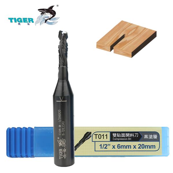 Wood MDF Tiger Router Bit  12.7mm Twin Flutes Carving Bits For Router